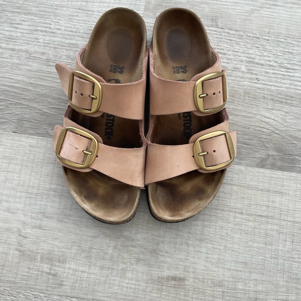 Birkenstock Arizona Big Buckle Sandals-soft pink Size 8.5/39